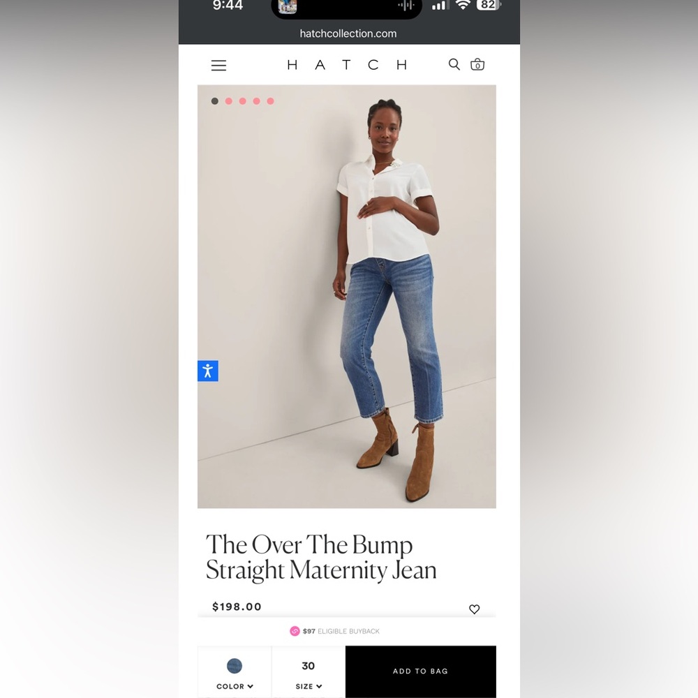 HATCH - Over the Bump Straight Maternity Jeans